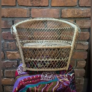Vintage Mini Wicker Rattan Settee